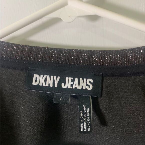 DKNY Jeans Large Brown Sparkly Sweater‎ - Picture 4 of 5
